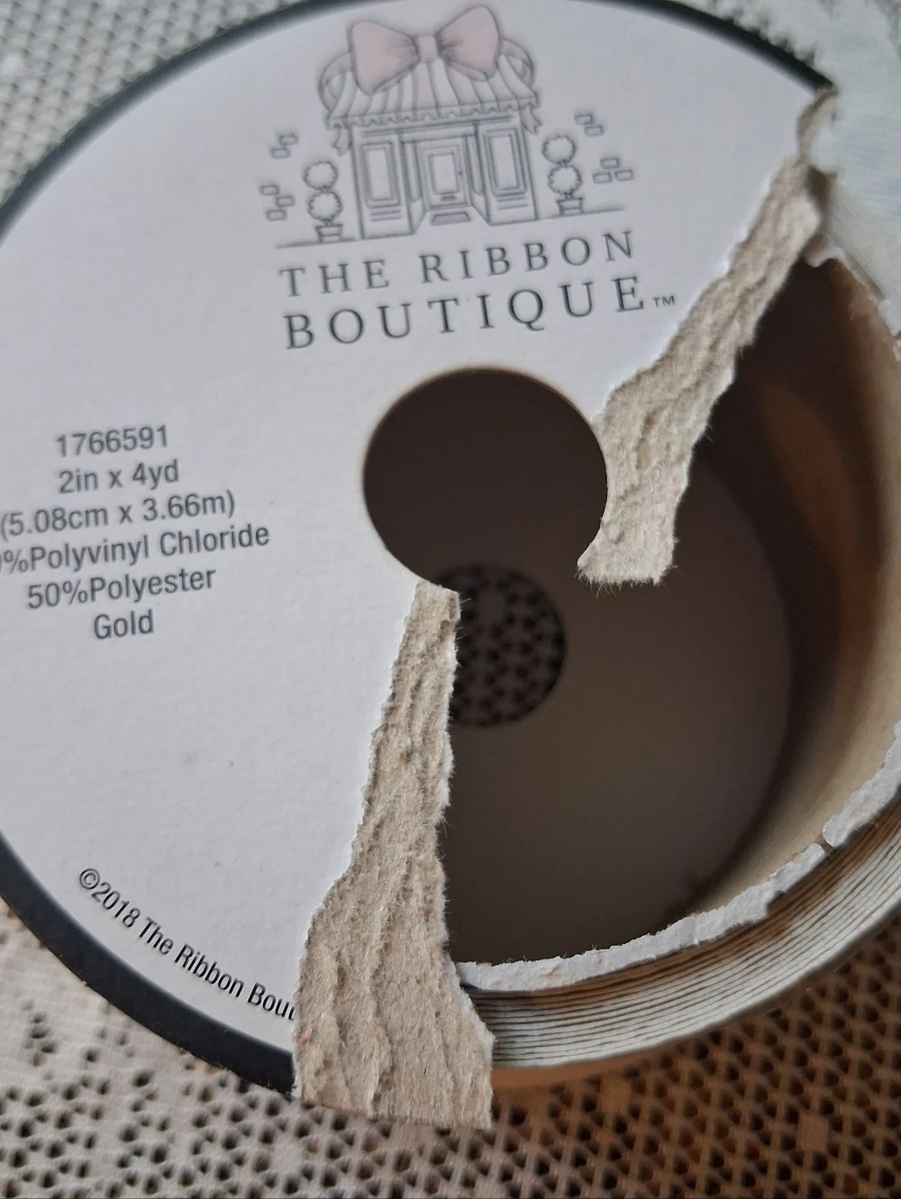 Gold Textured Ribbon NEW - Picture 3 of 4